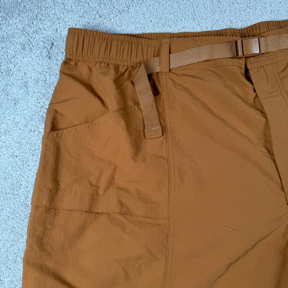 Eddie Bauer Mens XXL Shorts Brown Horizon Guide Cargo Hiking Belted 2XL